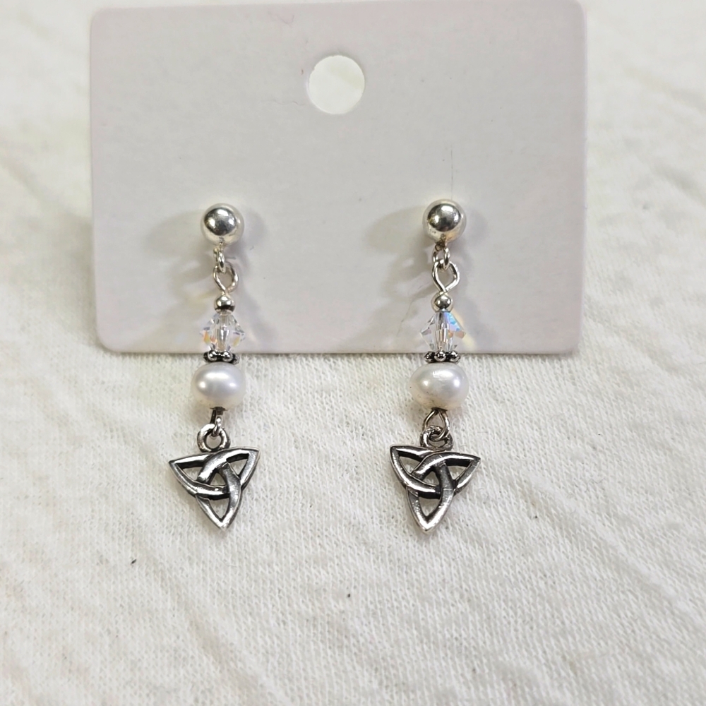 Sterling Silver Triquetra Earrings